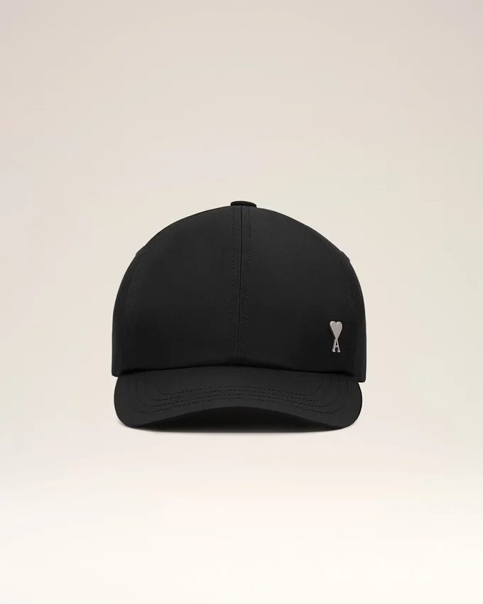 Black Nylon Ami De Coeur Stud Cap Black Nylon Ami De Coeur Stud Cap
