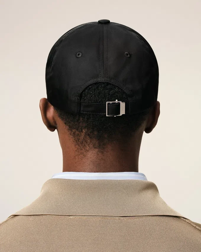 Black Nylon Ami De Coeur Stud Cap Black Nylon Ami De Coeur Stud Cap