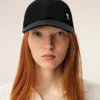Black Nylon Ami De Coeur Stud Cap Black Nylon Ami De Coeur Stud Cap