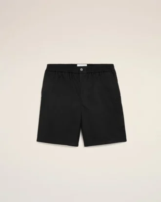 Black Nylon Elasticated Waist Ami De Coeur Stud Shorts