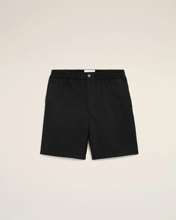 Black Nylon Elasticated Waist Ami De Coeur Stud Shorts Black Nylon Elasticated Waist Ami De Coeur Stud Shorts