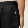 Black Nylon Elasticated Waist Ami De Coeur Stud Shorts Black Nylon Elasticated Waist Ami De Coeur Stud Shorts