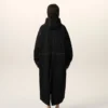 Black Nylon Long Parka