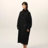 Black Nylon Long Parka