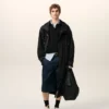 Black Nylon Long Parka