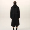 Black Nylon Long Parka
