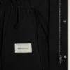 Black Nylon Long Parka