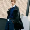 Black Nylon Long Parka