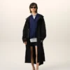 Black Nylon Long Parka