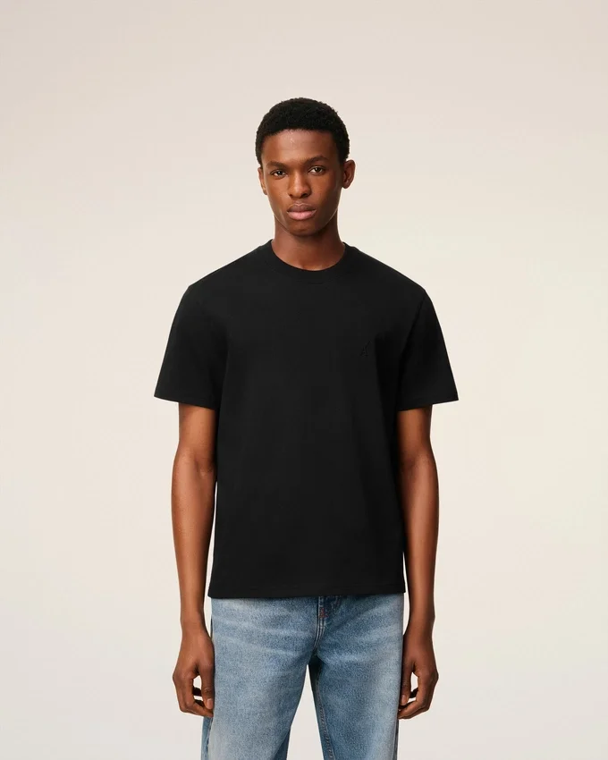 Black Organic Cotton Ami De Coeur T-Shirt Black Organic Cotton Ami De Coeur T-Shirt