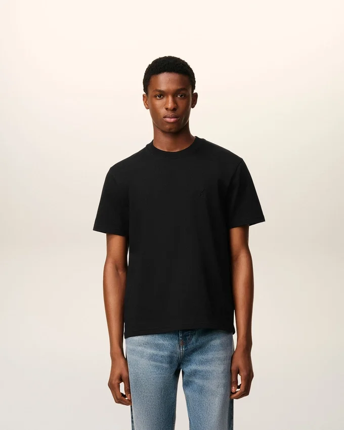 Black Organic Cotton Ami De Coeur T-Shirt Black Organic Cotton Ami De Coeur T-Shirt