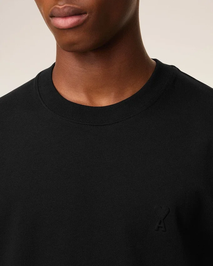 Black Organic Cotton Ami De Coeur T-Shirt Black Organic Cotton Ami De Coeur T-Shirt