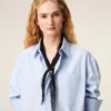 Black Polyester Crumpled Gavroche Black Polyester Crumpled Gavroche