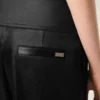 Black Satin Buckled Belt Trousers Black Satin Buckled Belt Trousers