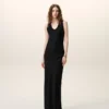 Black Satin Maxi Tank Dress Black Satin Maxi Tank Dress