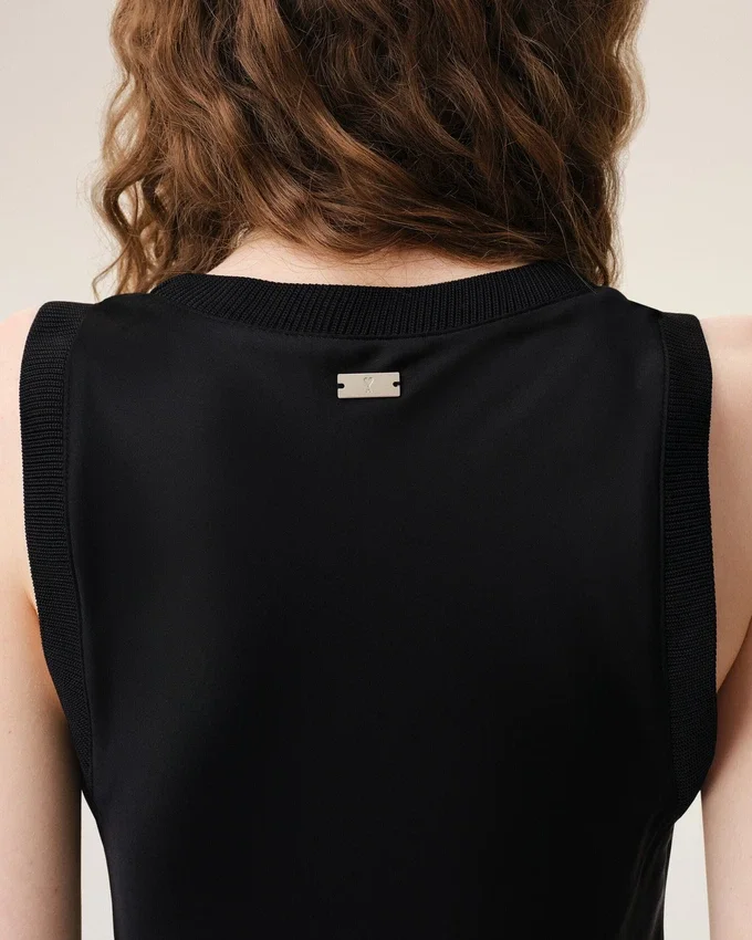 Black Satin Maxi Tank Dress Black Satin Maxi Tank Dress