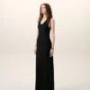 Black Satin Maxi Tank Dress Black Satin Maxi Tank Dress