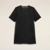 Black Silk Mini Trapeze Dress