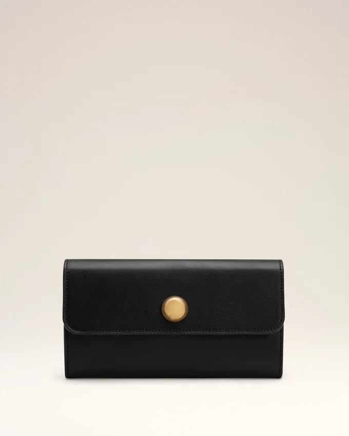 Black Smooth Leather Carrousel Continental Wallet Black Smooth Leather Carrousel Continental Wallet