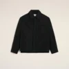Black Taffetas Padded Ami De Coeur Overshirt
