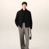 Black Taffetas Padded Ami De Coeur Overshirt