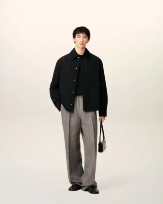 Black Taffetas Padded Ami De Coeur Overshirt