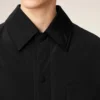 Black Taffetas Padded Ami De Coeur Overshirt