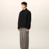 Black Taffetas Padded Ami De Coeur Overshirt