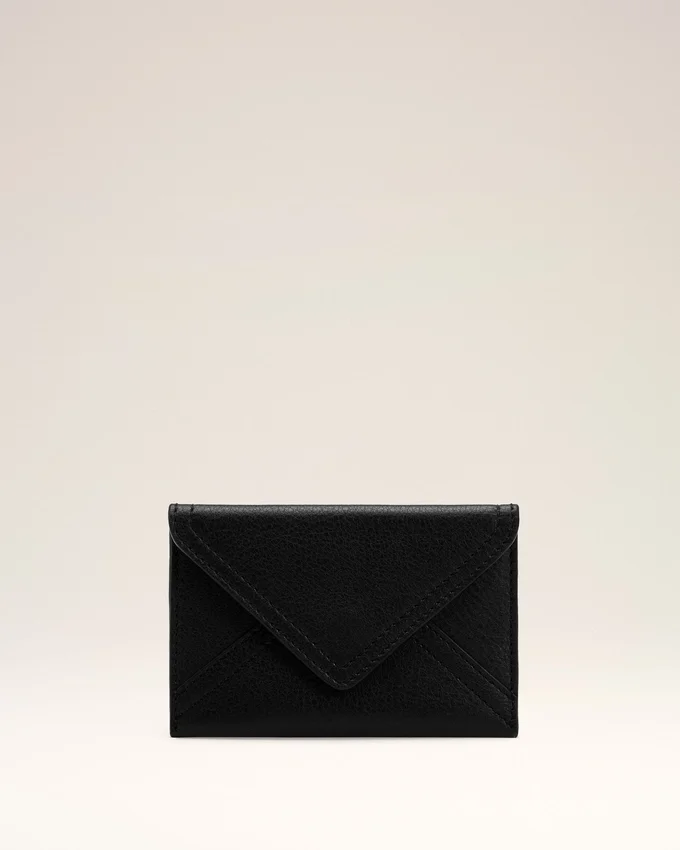 Black Taurillon Leather Etienne Envelope Card Holder Black Taurillon Leather Etienne Envelope Card Holder