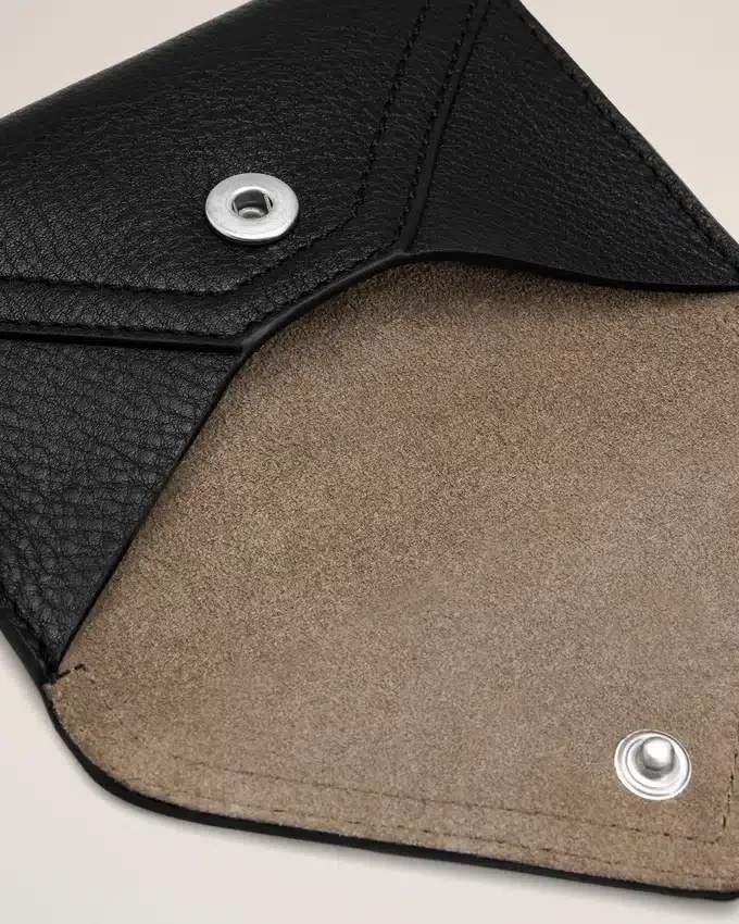Black Taurillon Leather Etienne Envelope Card Holder Black Taurillon Leather Etienne Envelope Card Holder