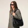 Black Taurillon Leather Etienne Hobo Bag Black Taurillon Leather Etienne Hobo Bag
