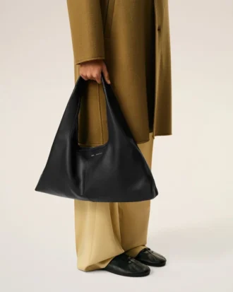 Black Taurillon Leather Etienne Shoulder Bag