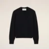 Black Wool Ami De Coeur Crewneck Sweater Black Wool Ami De Coeur Crewneck Sweater