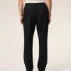 Black Wool Elasticated Waist Trousers Black Wool Elasticated Waist Trousers