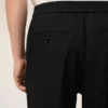 Black Wool Elasticated Waist Trousers Black Wool Elasticated Waist Trousers