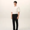 Black Wool Elasticated Waist Trousers Black Wool Elasticated Waist Trousers