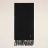 Black Wool Red Ami De Coeur Scarf