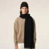 Black Wool Red Ami De Coeur Scarf
