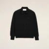 Black Wool Shirt Collar Ami De Coeur Cardigan Black Wool Shirt Collar Ami De Coeur Cardigan