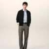 Black Wool Shirt Collar Ami De Coeur Cardigan Black Wool Shirt Collar Ami De Coeur Cardigan