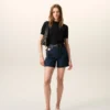 Black Wool Short Sleeves Ami De Coeur Cardigan Black Wool Short Sleeves Ami De Coeur Cardigan
