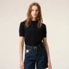 Black Wool Short Sleeves Ami De Coeur Cardigan Black Wool Short Sleeves Ami De Coeur Cardigan