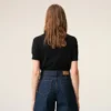 Black Wool Short Sleeves Ami De Coeur Cardigan Black Wool Short Sleeves Ami De Coeur Cardigan