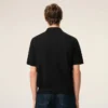 Black Wool Short Sleeves Ami De Coeur Polo Black Wool Short Sleeves Ami De Coeur Polo