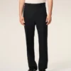 Black Wool Straight Trousers Black Wool Straight Trousers