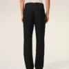 Black Wool Straight Trousers Black Wool Straight Trousers