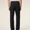 Black Wool Straight Trousers Black Wool Straight Trousers