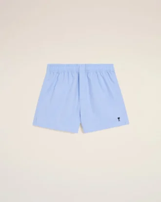 Blaue Baumwoll-Boxershorts Mit Schwarzem Ami De Coeur Motiv