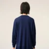 Bleu Thin Wool Crewneck Ami De Coeur Sweater Bleu Thin Wool Crewneck Ami De Coeur Sweater