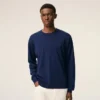 Bleu Thin Wool Crewneck Ami De Coeur Sweater Bleu Thin Wool Crewneck Ami De Coeur Sweater